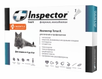 Inspector, капли от внешних и внутренних паразитов для кошек массой 4-8 кг