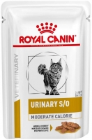 Royal Canin "Urinary Feline S/O Moderate Calorie" для кошек, с курицей, при мочекаменной болезни, соус