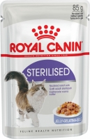 Royal Canin "Sterilised" для взрослых стерилизованных кошек, мелкие кусочки в желе