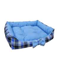 Лежанка для кошек и собак Клампи Винтаж 47х60 см, синяя