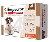 Inspector Quadro Tabs, таблетки для собак массой более 16 кг, 4 шт