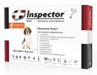 Inspector, капли от внешних и внутренних паразитов для собак массой 10-25 кг