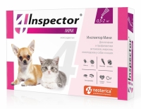 Inspector Mini, капли от внешних и внутренних паразитов для кошек и собак массой 0.5-2 кг