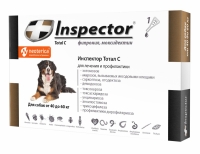 Inspector, капли от внешних и внутренних паразитов для собак массой 40-60 кг