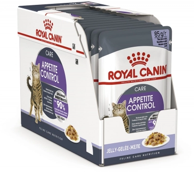 Royal Canin "Appetite Control Care", в желе, для взрослых кошек предрасположенных к набору лишнего веса